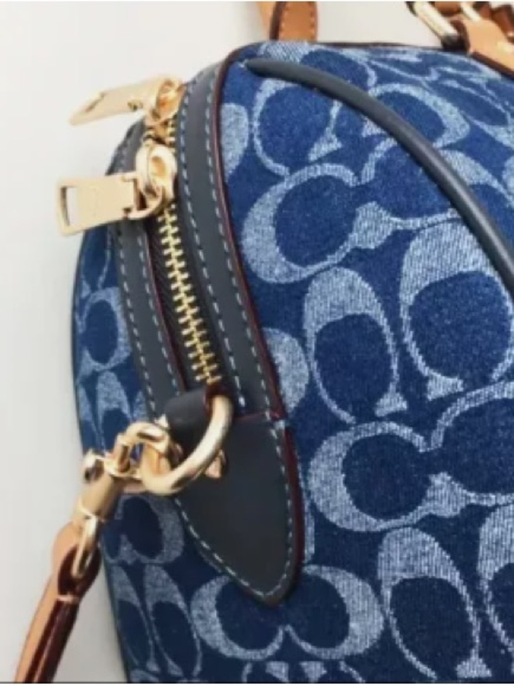 Coach Monogram Large Rowan Denim Bag NWT🎽👌 - Picture 3 of 4
